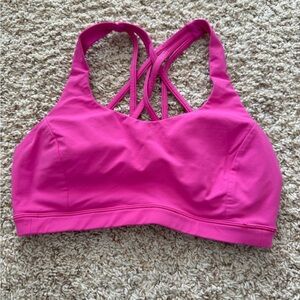 lululemon athletica Bright Pink Strappy Sports Bra